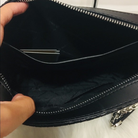 Michael Kors Black debossed leather crossbody bag - Picture 9 of 13